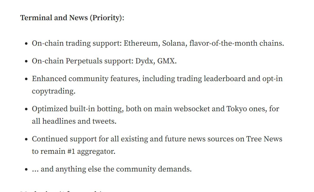 Damicale_s's tweet photo. Do you like bot tokens like $BANANA?

Today I'll talk to you about $TREE, a token nobody talks about. 

First of all, let's start by saying that it is the utility token of @Tree_of_Alpha. 

Tree of Alpha is nothing less than the best of the best for instant news. 
Many services are paid, and to access them you need the $TREE token.

Well! 
But then why did you mention $BANANA to me earlier?

And now I'll explain!

$TREE is about to add a new utility nobody talks about. 
That is, a trading bot for ETH and SOL is coming, with support also for $DYDX and $GMX .

Currently, $TREE is traded at a market capitalization almost 9 times lower than $BANANA. 

Can it recover a market share?