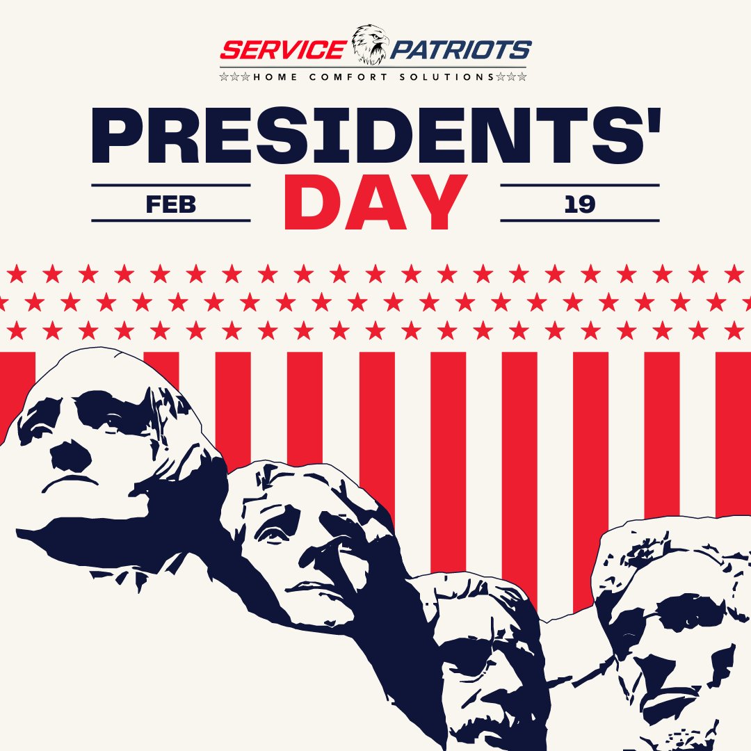 Today, we honor the visionary leaders who have shaped our nation's history. Happy Presidents' Day!

#ServicePatriots #airquality #airconditioning #heatingandcooling #hvacsystem #hvactechnician #hvacservice #vancouverwashington #hvacrepair #hvacinstall #hvacrepair #hvachacks #air