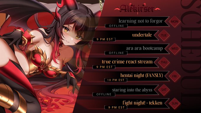 MY SCHEDULE FOR THIS WEEK! (FEB 19 - 25)

it's gonna be a fun one :3

art by kiyochiishoko https://t