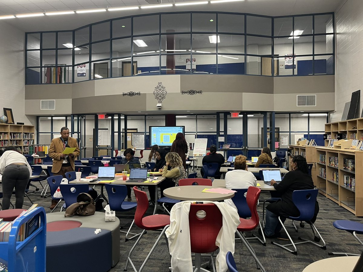 Making the most of our professional day @ThorntonCFISD with our ELA staff calibrating and grading student work samples together. Our instructional coach is working hard to foster collective efficacy and collaboration among our team.