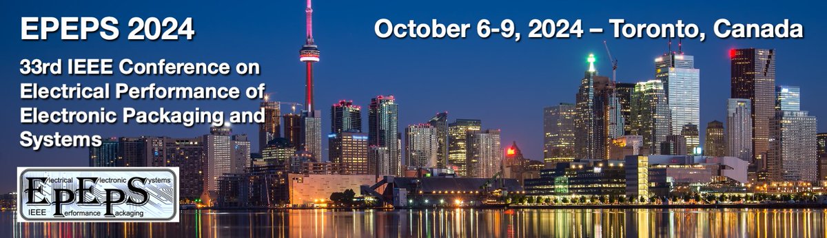 EPEPS2024 will be in Toronto, October 6-9 2024! Submit your latest findings by *June 14* to the premier international conference on the electrical modeling, analysis, and design of interconnections, packages, and systems!
epeps.org
@ieee EPS <a href="/IEEE/">IEEE</a>MTT <a href="/ieeeaps/">IEEE APS</a>