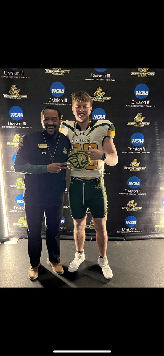 Had a blast at Methodist, great coaches and a great campus. <a href="/wco70mack/">WCO70 Sports</a> <a href="/_coachcccoleman/">Carl C. Coleman</a> <a href="/CoachKwill/">Keven Williams</a> 🦁💚