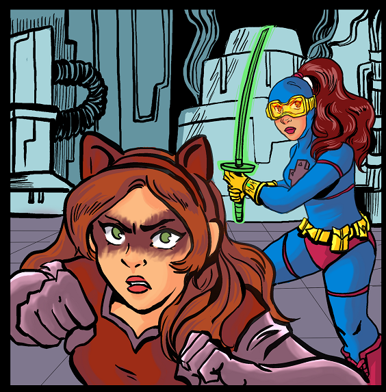 VeryBigComics's tweet photo. @keepingitgeekly GAMER GIRL &amp; VIXEN is a LGBTQ+ romance super-villain comic in which our sweethearts meet Tyrannosaurus Regina, the Beyoncé of Crime, and go on fun costumed super-crime capers! Now on #Kickstarter

Thanks for the support and space to share 💕 #indiecomics

https://t.co/rWZefRNyhf https://t.co/hUG4FY8Wsx