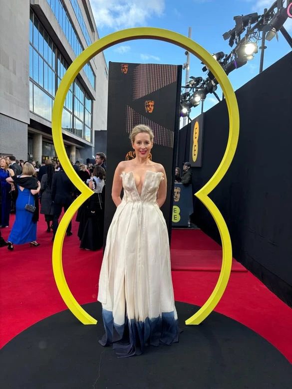 Had to share: Noreena Hertz, renowned author and economist, wearing this Shai Shalom masterpiece at the BAFTAs! 🌟 Choosing an Israeli designer 🔥and sporting the blue and white of the Israeli flag 🇮🇱🙏 #AmYisraelChai #BAFTAs