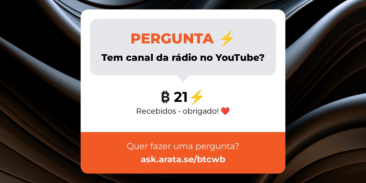 bitcoincwb's tweet image. OOooba!!
#Bitcoincwb agradece pela pergunta!

Sim! Temos um canal no ytb, está praticamente desativado pois a cada dia que passa fica pior. O youtube e não entrega os vídeos. Se quiser dar uma conferida é... youtube.com/@bitcoincwb