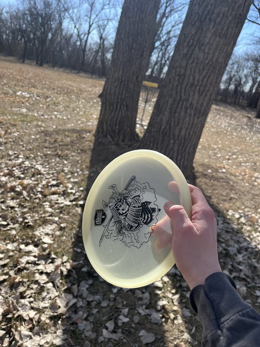 physliz's tweet image. What if I told you I made this putt 🌲🥏 #goingpro