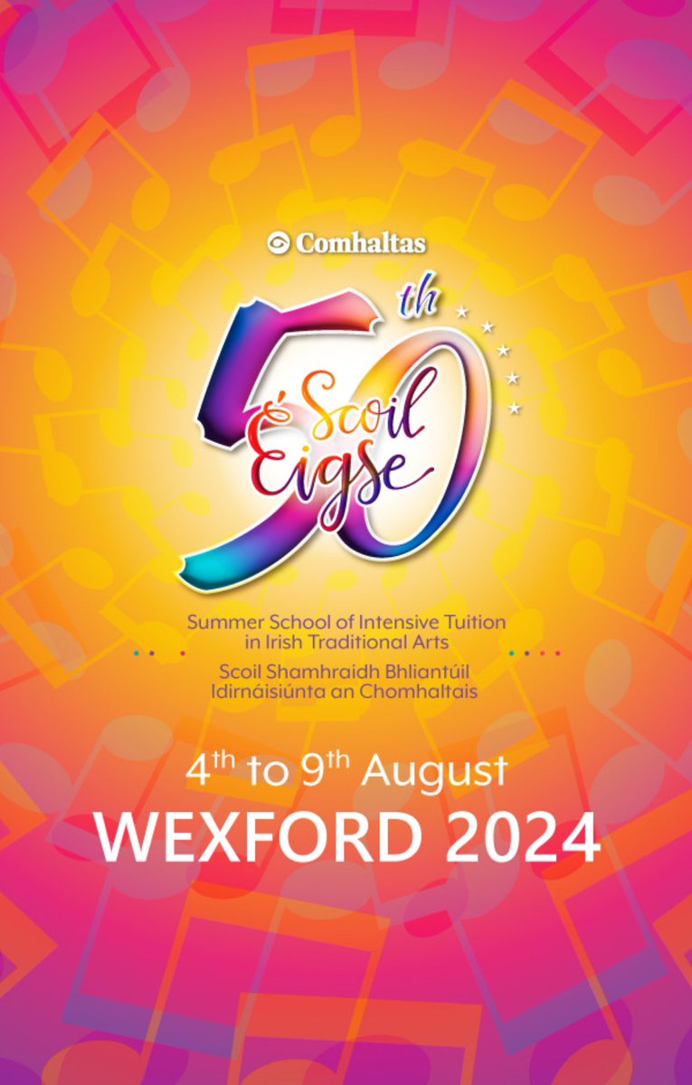 Comhaltas are delighted to announce that applications for Scoil Éigse 2024 in Wexford are now open - see scoileigse.ie