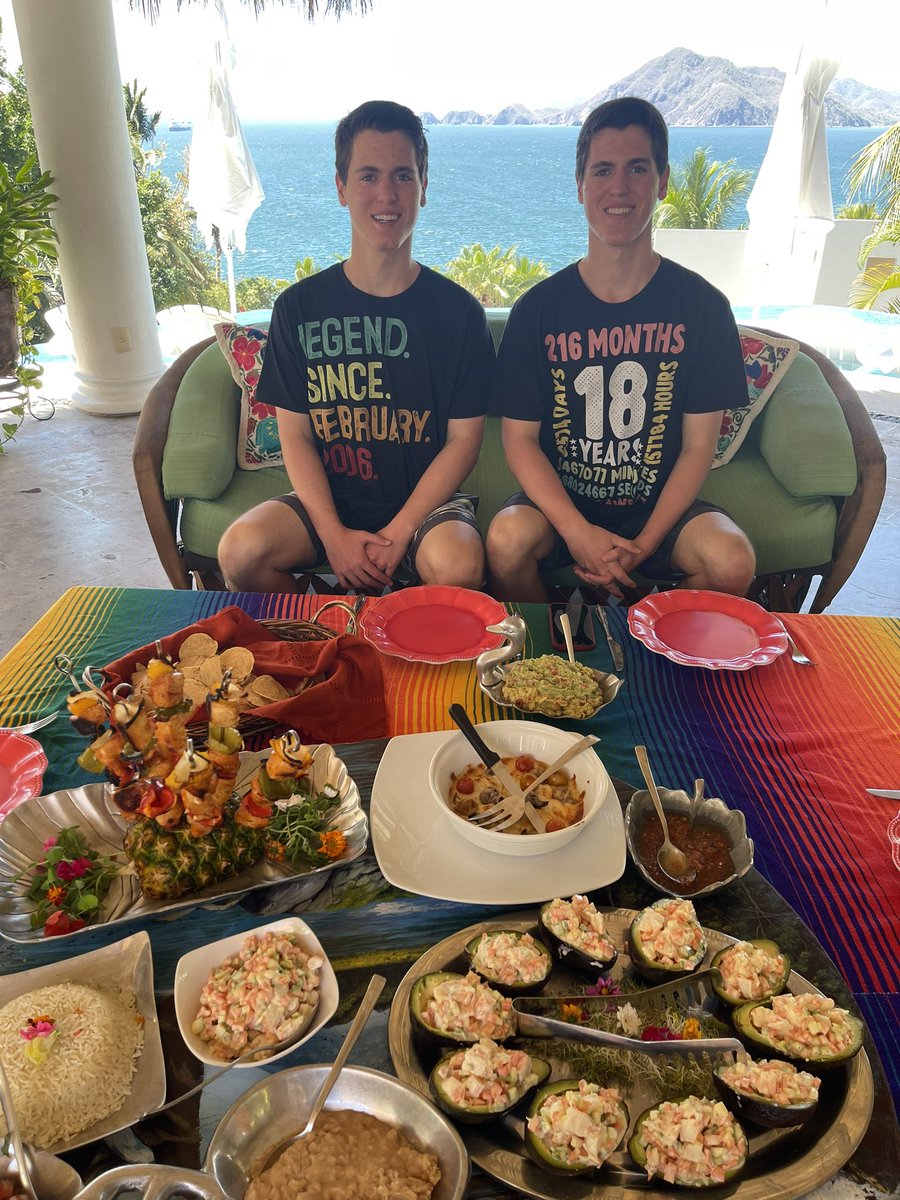 #mexicomonday Celebrating 18 years with the most magnificent young men &amp; this spectacular view! Happy Birthday, Luke &amp; Jake!🎉😘