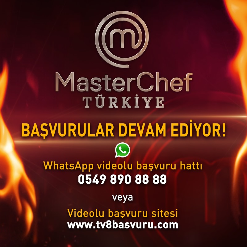 MasterChef Türkiye yeni sezon başvuruları devam ediyor! 0549 890 88 88 başvuru hattından ya da tv8basvuru.com adresi üzerinden başvurularınızı gerçekleştirebilirsiniz. ✨