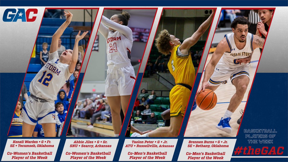 #theGAC WOMEN’S AND MEN’S BASKETBALL PLAYERS OF THE WEEK (WEEK 13) - greatamericanconference.com/news/2024/2/19…