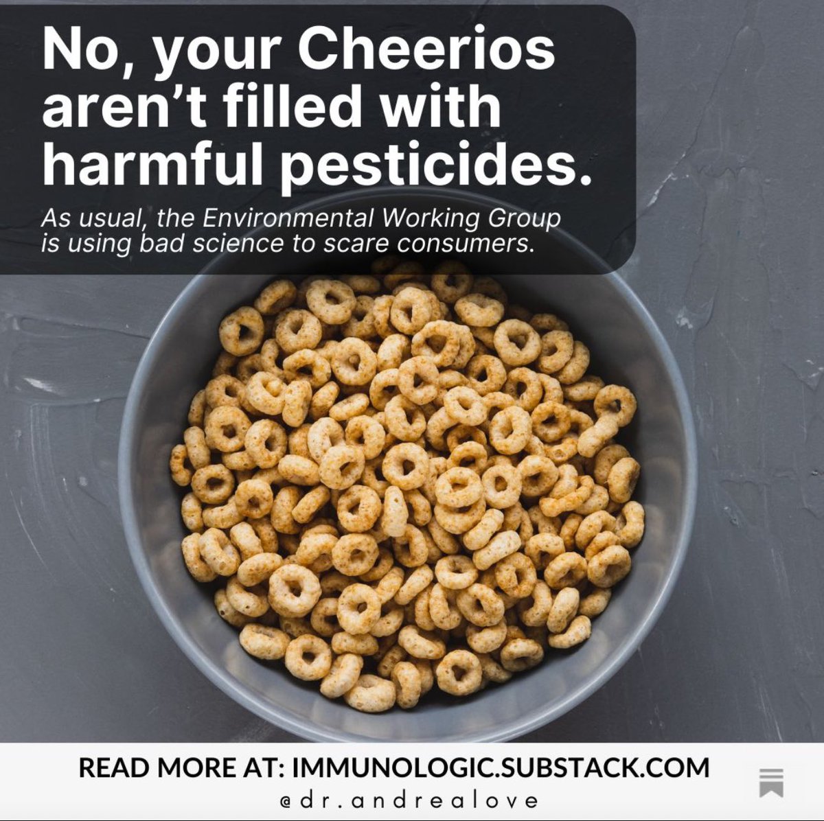 Headlines about harmful pesticides in conventional foods are lying to you in order to create fear. Detection does not equal clinical relevance. It’s complicated, I know. EWG is notorious for spreading fear about chemicals and exploiting chemophobia. open.substack.com/pub/immunologi…