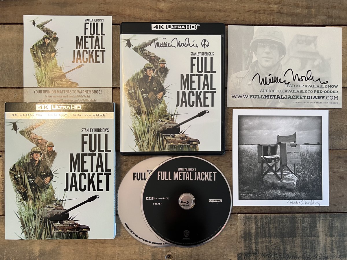Repost by Monday, February 26 for a chance to win this signed copy of FULL METAL JACKET + postcard + mini print. Good luck! #ModineMonday

If you’re active-duty military, join me for a free screening at the <a href="/USMCMuseum/">U.S. Marine Corps Museum 🇺🇸</a> on March 3. Registration required: marineheritage.org/fullmetalmodin…