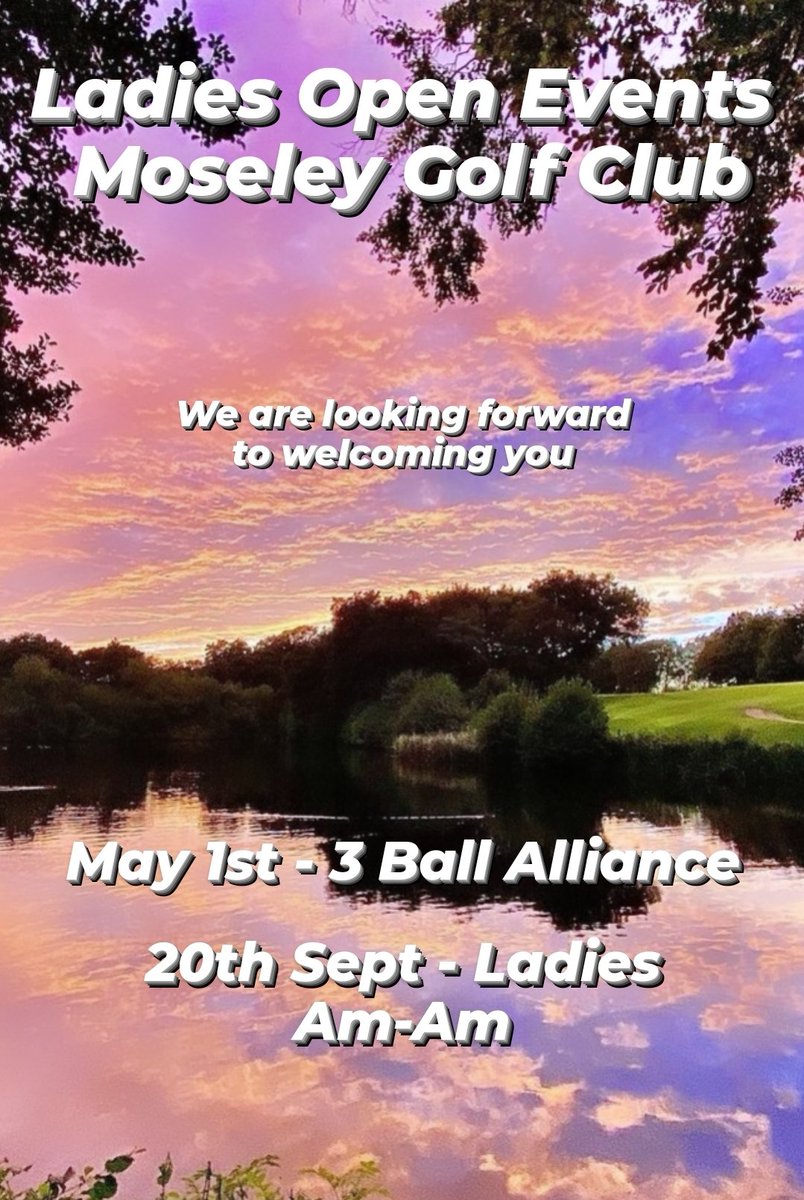 To enter our Ladies events, and our Mens, Mixed & Junior Opens, just pop to moseleygolfclub.co.uk/open_events @fulfordheathgolfclub @kingsnortongolfclub @coptheathgc @maxstokeparkgc @littleastongolf