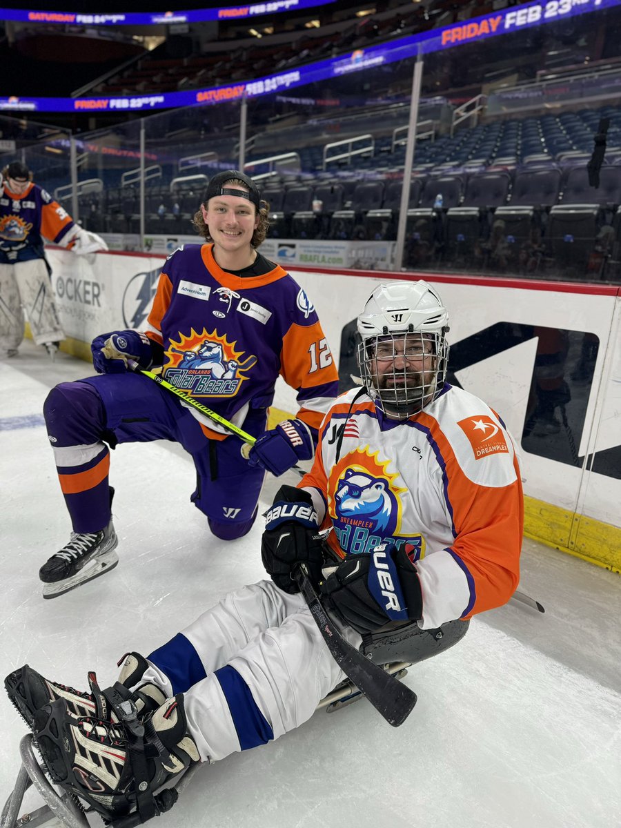 Some post game fun with the Orlando Sled Bears! 🐻‍❄️ <a href="/cfldreamplex/">CFL Dreamplex</a>