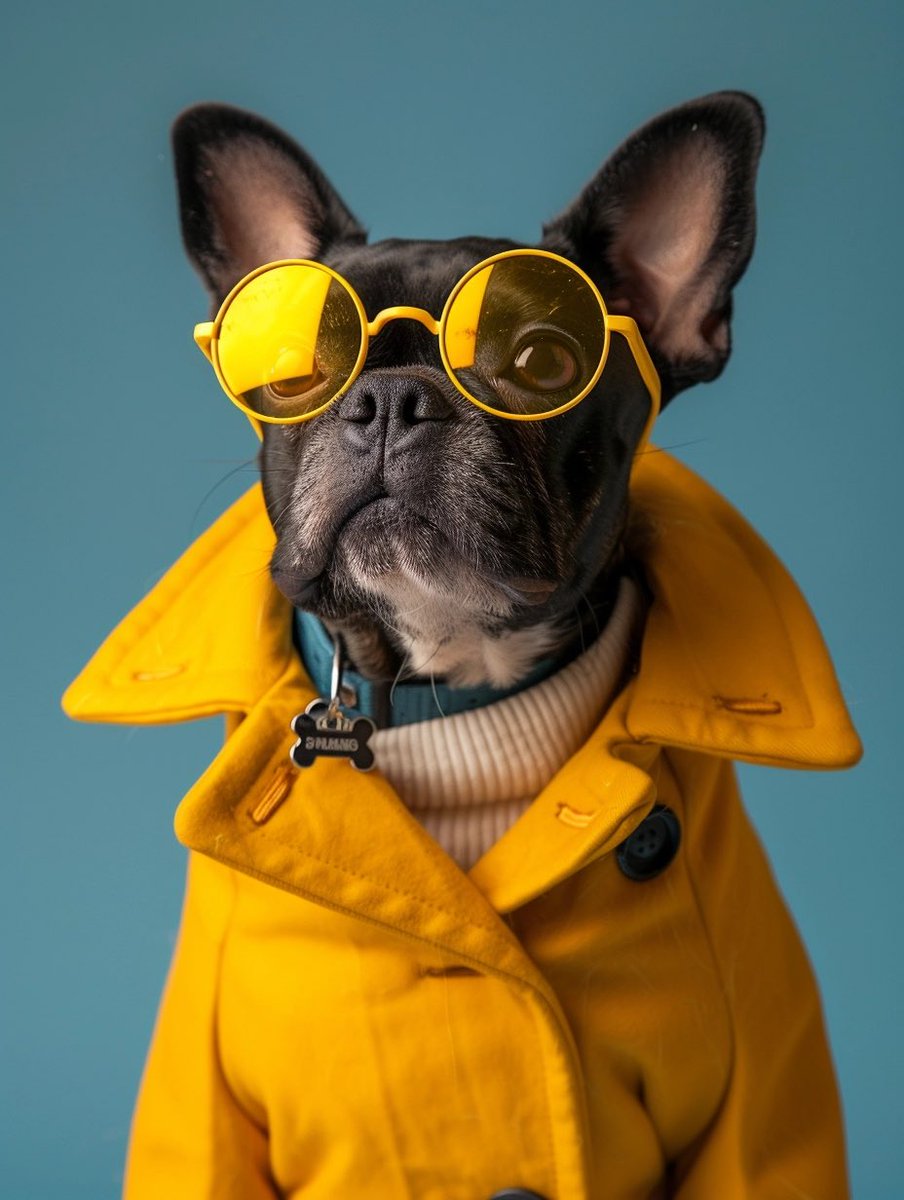 Stylish Pup in Yellow

#FrenchBulldog #DogFashion #YellowRaincoat #AnimalPortraiture