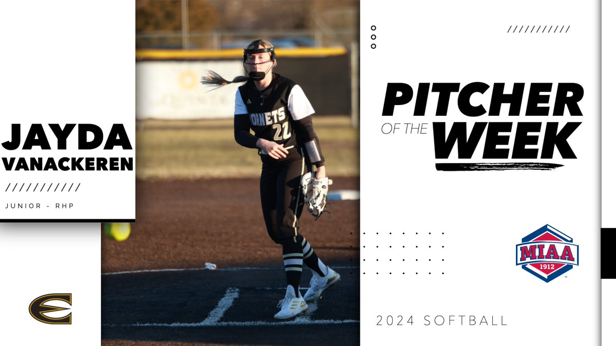 The MIAA (@themiaa) on Twitter photo Jayda VanAckeren tossed <a href="/EState_Softball/">Emporia State Softball</a>'s first 7.0 inning complete game shutout since 2022 👀
She's our new MIAA Pitcher of the Week ⤵️
📰 bit.ly/3SIwaAE
#BringYourAGame Jayda VanAckeren tossed <a href="/EState_Softball/">Emporia State Softball</a>'s first 7.0 inning complete game shutout since 2022 👀
She's our new MIAA Pitcher of the Week ⤵️
📰 bit.ly/3SIwaAE
#BringYourAGame