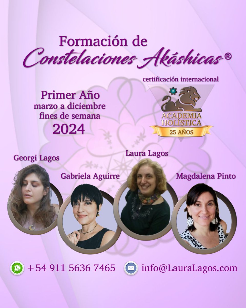 consteladores's tweet photo. 💬 WhatsApp:   +54 9 11 5636 7465
✉️ Email:   info@LauraLagos.com
👉 +Info:   https://t.co/odJbigRZnc

#formacion #LauraLagos #RegistrosAkashicos #AcademiaHolistica #ConstelacionesAkashicas #consteladores #ConstelacionesFamiliares https://t.co/YHftqVwABH