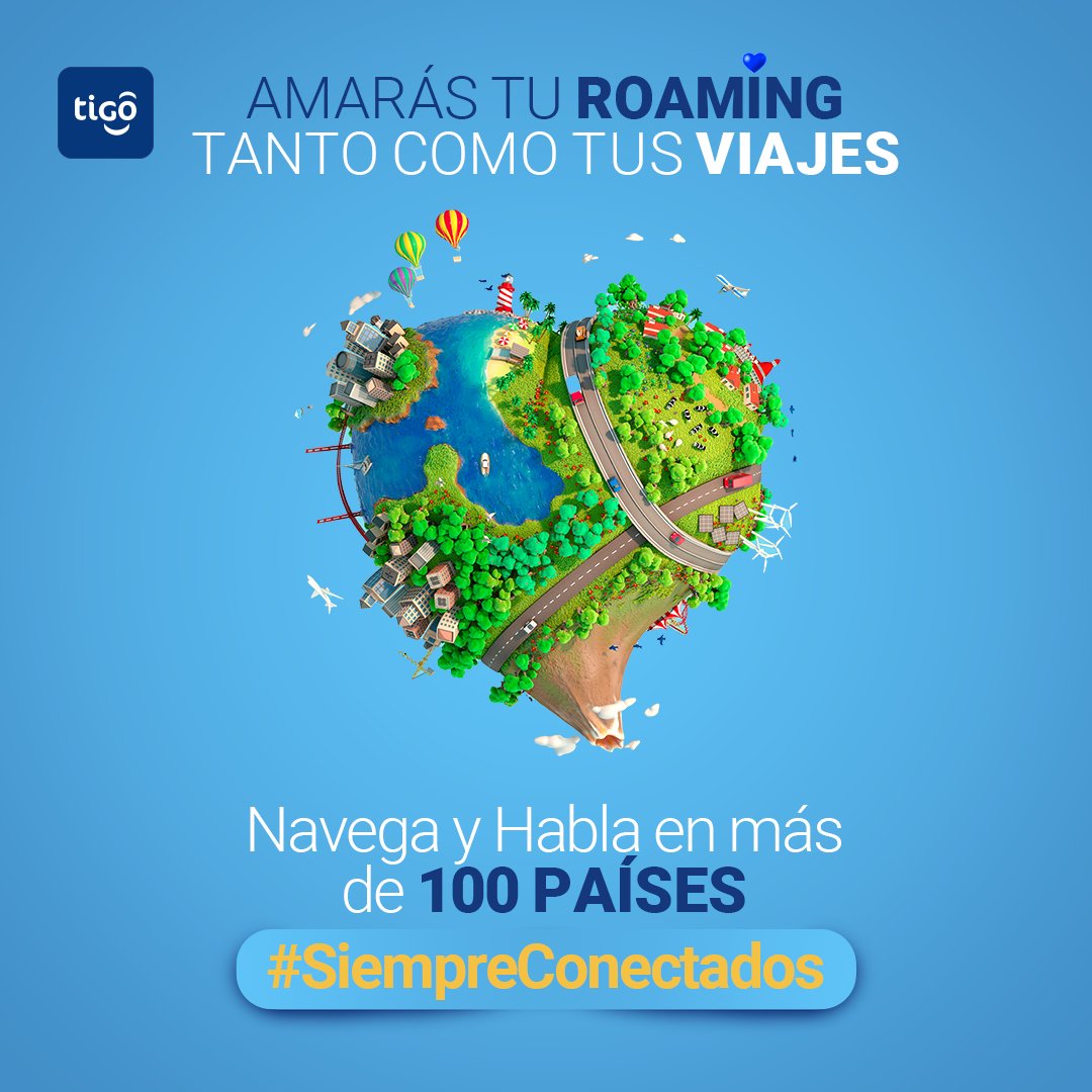 ¡El cielo es el límite! Sigue sumando sellos en tu pasaporte y nosotros nos encargamos de mantenerte conectado #SiempreConectado en el destino que elijas Disfruta lo mejor del roaming Tigo aquí tgo.gt/ro3