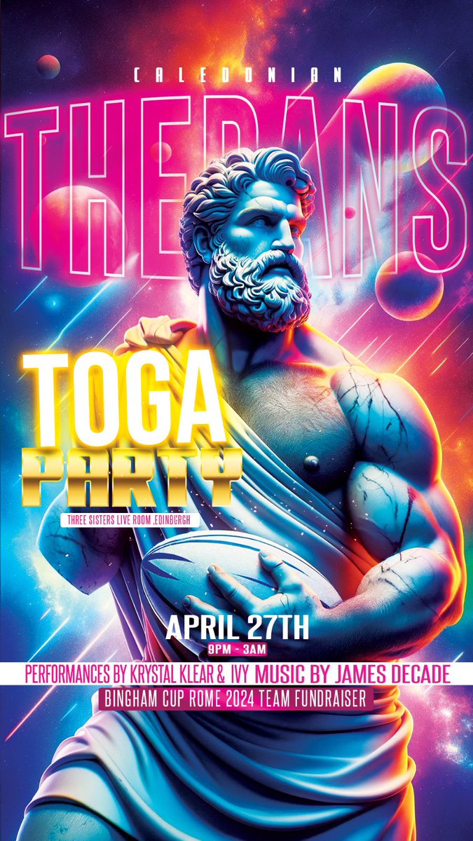 Help the Thebans get to Rome for the <a href="/binghamcup/">IGR Bingham Cup</a> and have a ball in the process, you can get your tickets here 

#Edinburgh 

eventbrite.co.uk/e/toga-party-t…