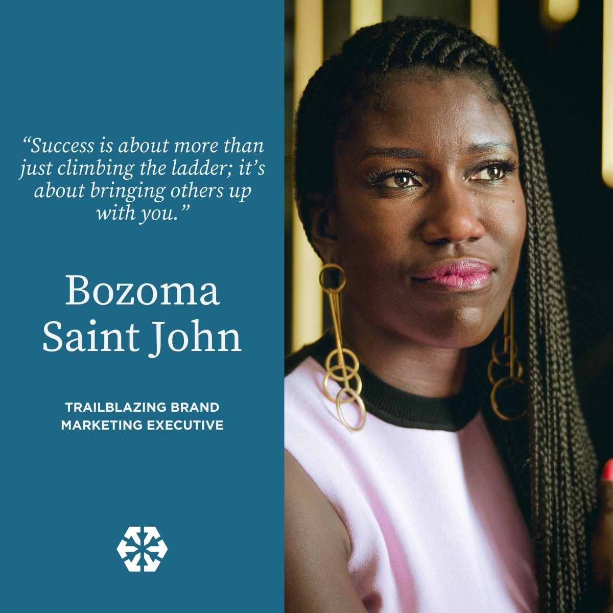 We’re shining the spotlight on <a href="/badassboz/">Bozoma Saint John</a>,
Bozoma “Boz” Saint John, marketing trailblazer &amp; diversity champion. She is the first Black American woman to hold C-suite positions in multiple Fortune 500 firms at Apple, Uber, and Netflix. She is a true #BadAssBoz. #BlackHistoryMonth