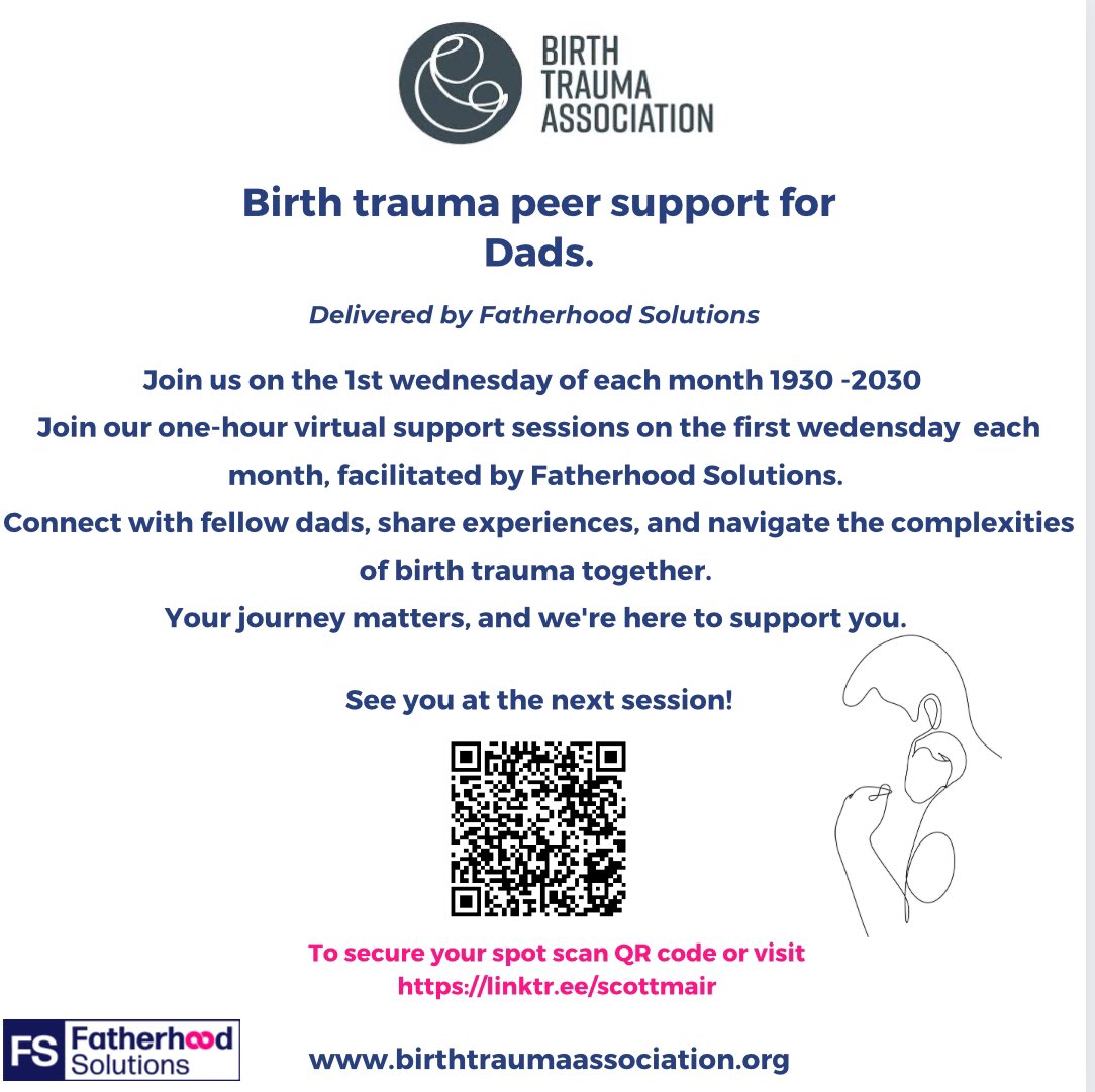 ScottMair (@scottmair9) on Twitter photo Honoured to team up with the amazing people <a href="/BirthTrauma/">BirthTrauma</a> to create birth trauma peer support for dads. please scan QR code for upcoming dates and registration. Please share this where applicable. #parents #dads #peersupport Honoured to team up with the amazing people <a href="/BirthTrauma/">BirthTrauma</a> to create birth trauma peer support for dads. please scan QR code for upcoming dates and registration. Please share this where applicable. #parents #dads #peersupport