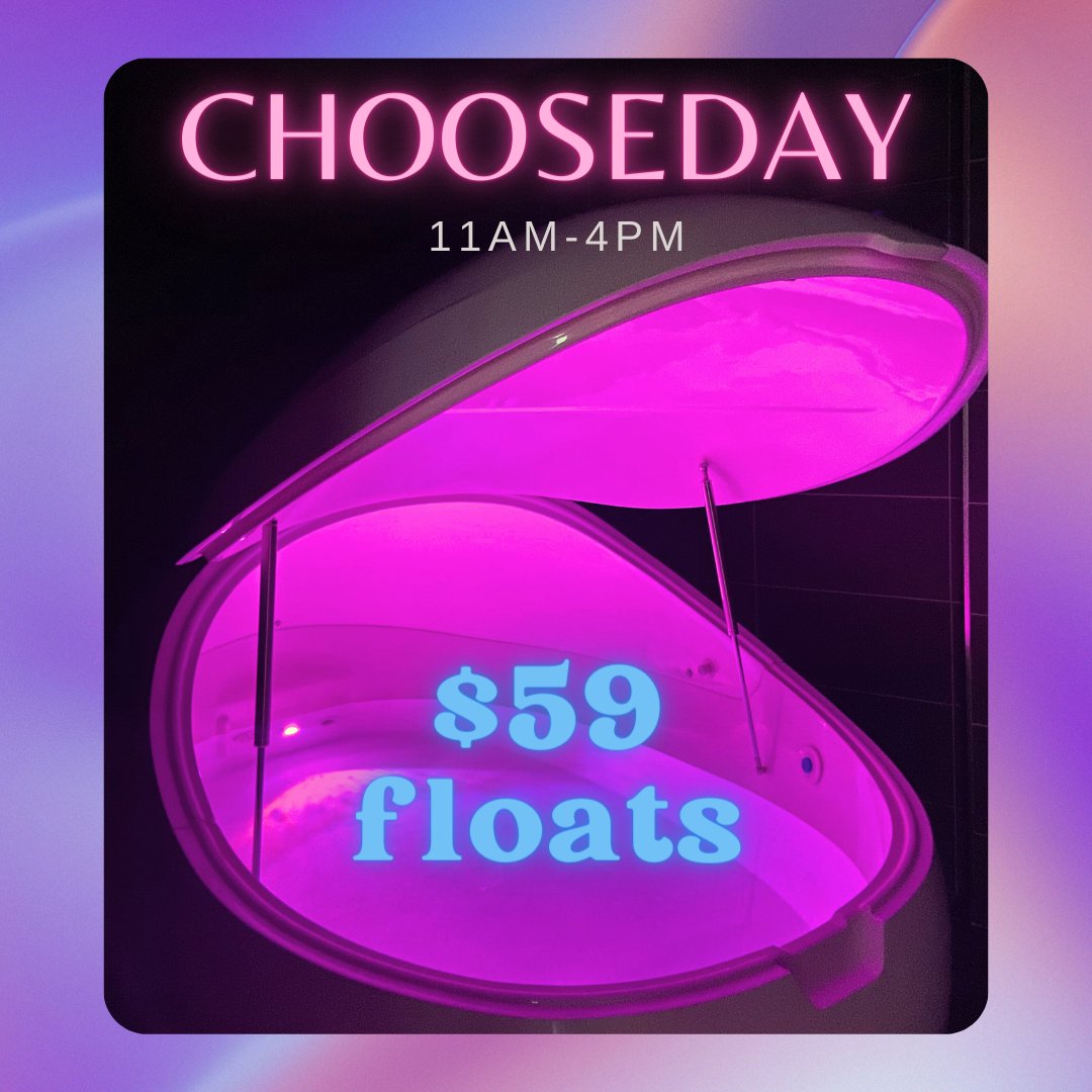 Choose to nourish yourself. Offer yourself some time and space to relax, recover and restore. 
we've made it nice and easy for you, $59 floats Tuesdays 11- 4

#chooseday #floatforhealth #floatforlove #wellnessmelbourne #sensorydeprivation #floatationtherapy  #highstreetarmadale