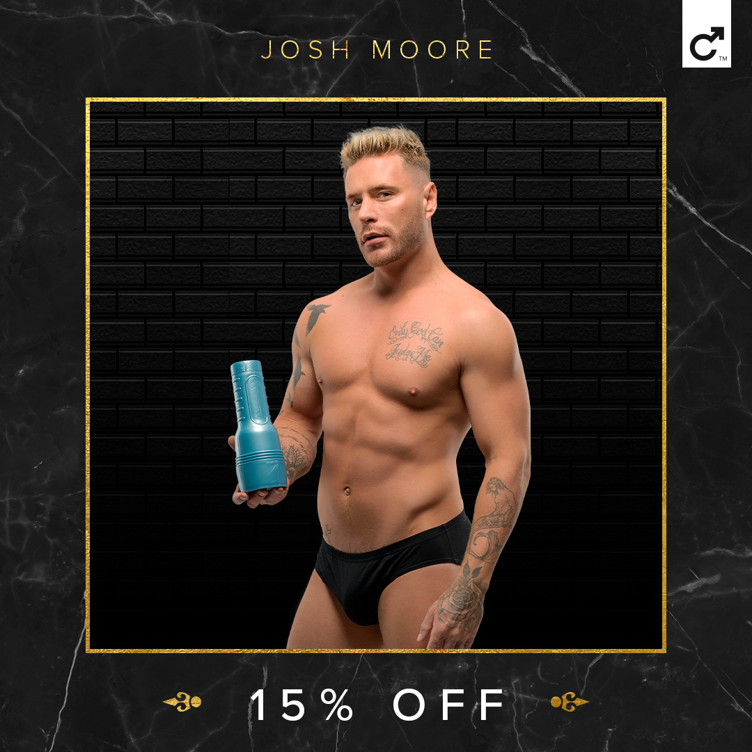 Celebrate this month's birthdays by getting 15% off every purchase of a @joshmoorexxx Fleshjack or dildo - All. Month. Long. Only at Fleshjack.com/MenOfTheMonth 🔦 #linkinbio