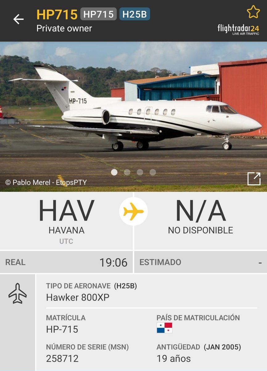 Arr3ch0's tweet photo. PDVSA #YV2716  y el #HP715 que usa Malpica Flores, sobrino de la Primera Combatiente. Retornando a Caracas desde La Habana 🇨🇺 https://t.co/W9GFvY3R8N