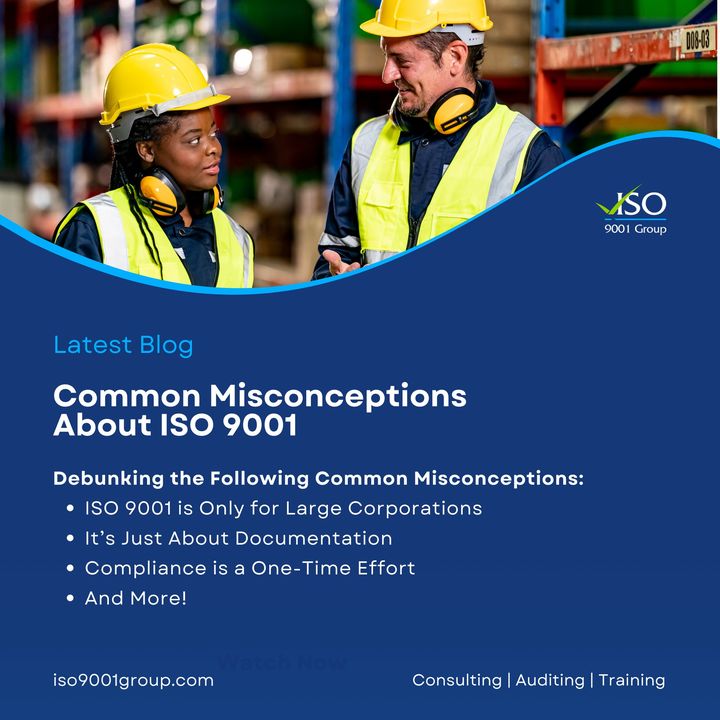 Misconceptions about #ISO9001 can hinder adoption due to false beliefs about its complexity, costs, or actual impact on business operations. Our latest blog debunks a few of the most common misconceptions. 

Read the article here: zurl.co/js6k

#QMS #ISOStandards