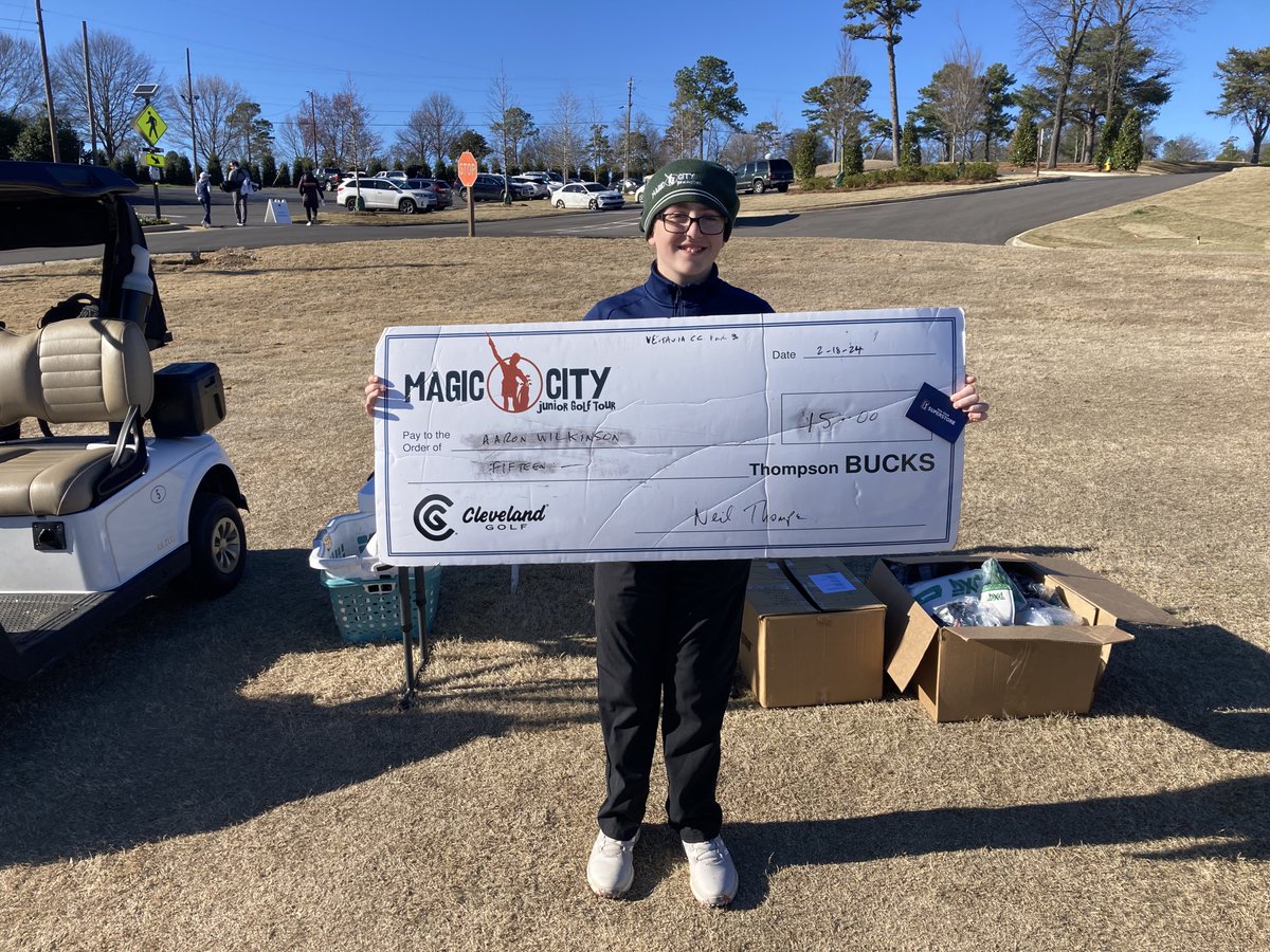 magic_golf's tweet photo. 12-14 at Vestavia's Par 3 course saw Tyler victorious, with Cole second, and Levi &amp; Aaron tied third. Extra congrats to Aaron for his hole-in-one on hole 6!! https://t.co/UgiclzagNZ