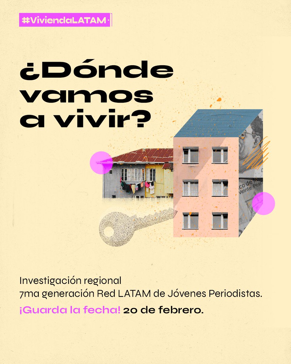 La investigación ¿Dónde Vamos a vivir? en colaboración con más de 40 periodistas de la
#RedLATAM llega este 20 de febrero. 🏡

🔔 Sigue a @DLatitudes y activa las notificaciones.