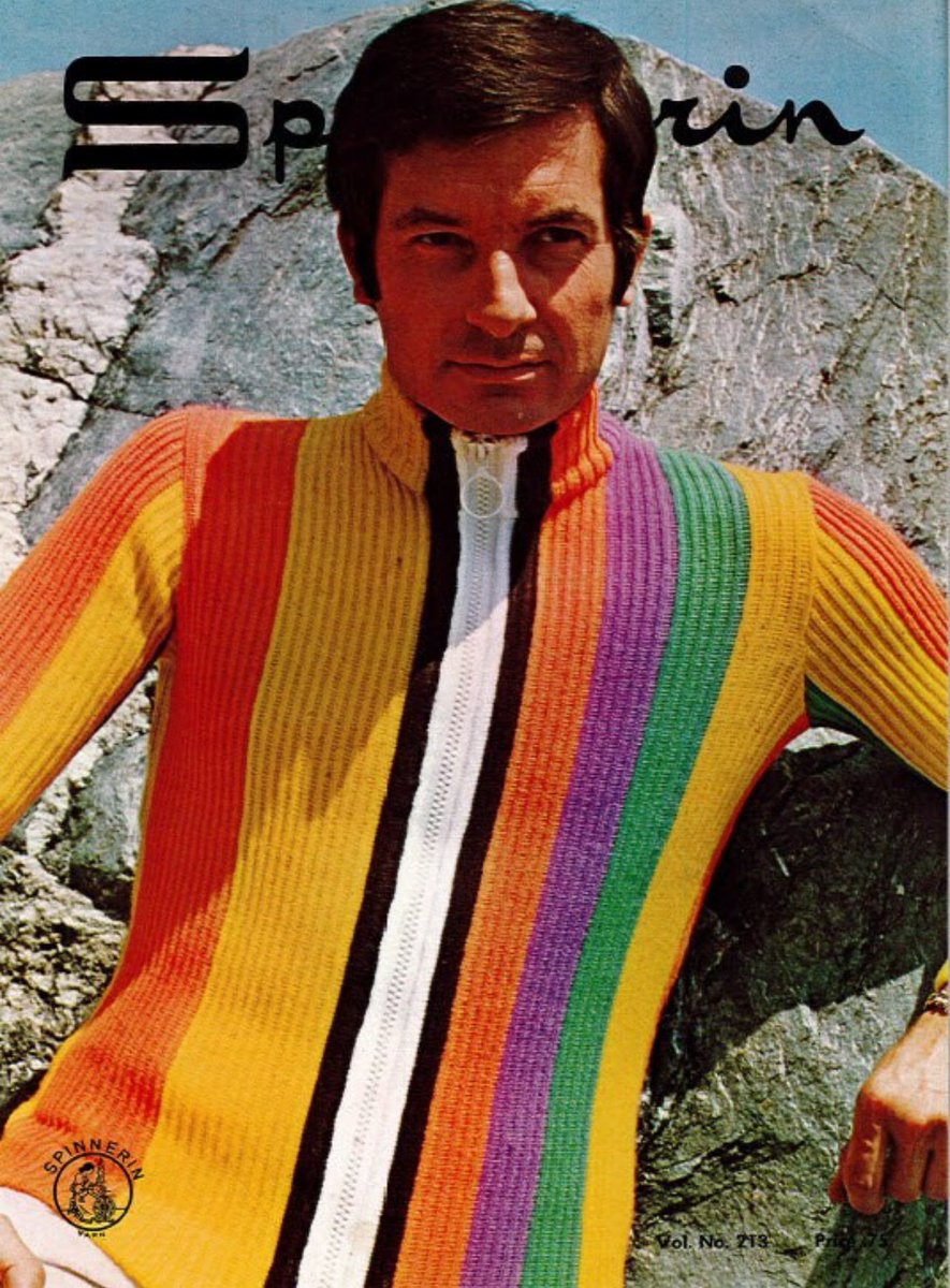 Knit one, purl one 🧶 #1970s #menswear #mensfashion #knitting