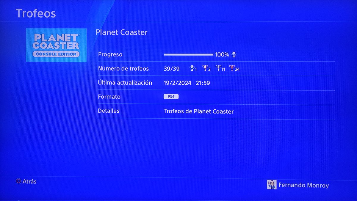 FeMoTe's tweet photo. Planet Coaster Console Edition.
#PlanetCoaster #PlanetCoasterConsoleEdition #PS4 #tycoon #PlayStation #PlayStation4 #Gamer #Gaming #AspyrMedia #FrontierDevelopments #Platino #TrofeoPlatino #Platinum #PlatinumTrophy #PlaystationTrophy #TrophyHunter https://t.co/ffsTiaF0W6