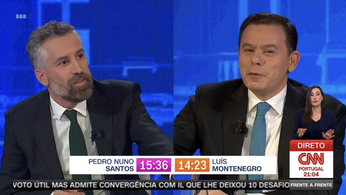 Luís Montenegro apresenta ideias para o país.

Pedro Nuno Santos ataca só a direita e fala de um Portugal que desconhecemos.

É esta diferença entre um mau político e um bom político que quer ser Primeiro Ministro.