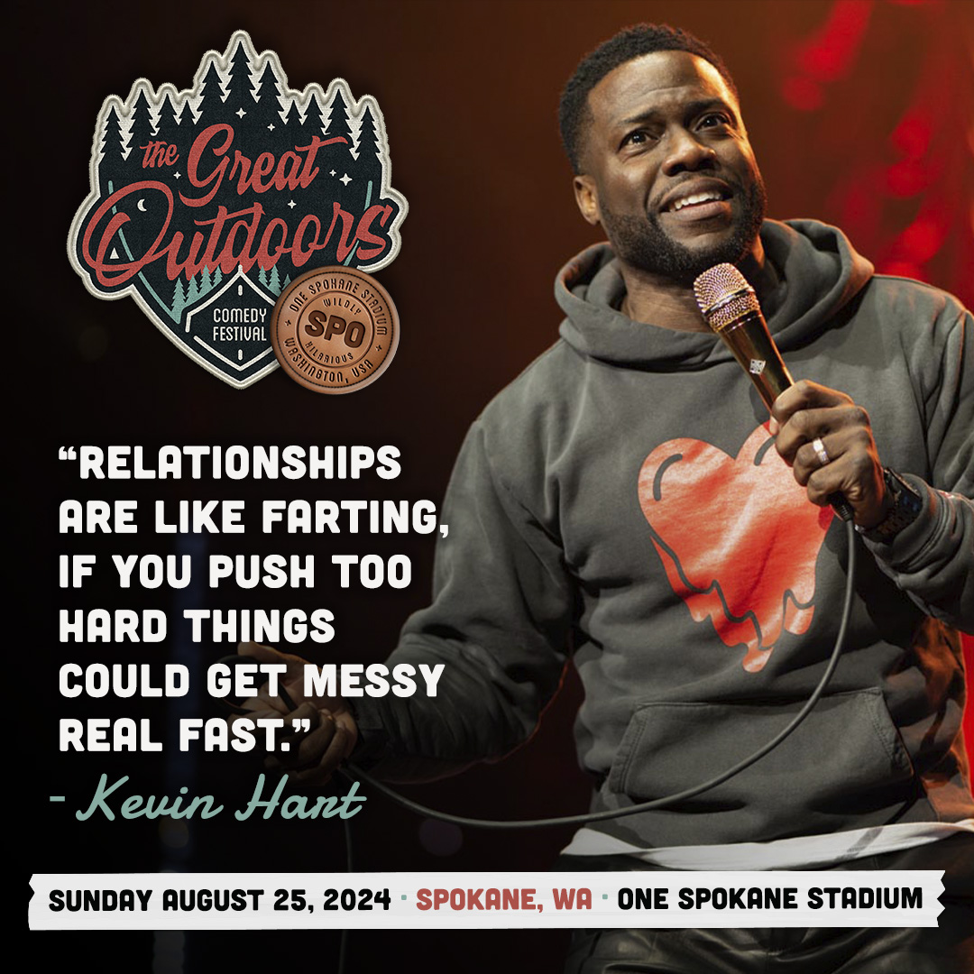 Join the Hollywood powerhouse, @KevinHart4real, at One Spokane Stadium in Spokane, Washington on Aug 25! With eleven #1 films and over $4.23B in global revenue, this comedian turned box office sensation is not to be missed. Get your #GOCF tickets now! bit.ly/3SGWPxH