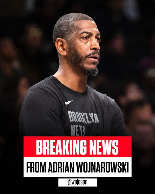 wojespn's tweet photo. ESPN Sources: The Brooklyn Nets are promoting assistant Kevin Ollie to interim head coach. He’ll run practice on Tuesday and start coaching on Thursday vs. the Toronto Raptors. https://t.co/oNb0YLwFF2