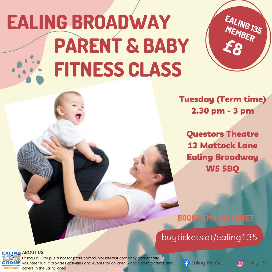 Ealing135's tweet photo. Tomorrow, join our Tuesday Baby and Parent Fitness Class, at Ealing Broadway!

Book here: https://t.co/tY4QwpU7aH

#getfit #exerciseclasses #fitnessgirl https://t.co/etT0gOhUGG