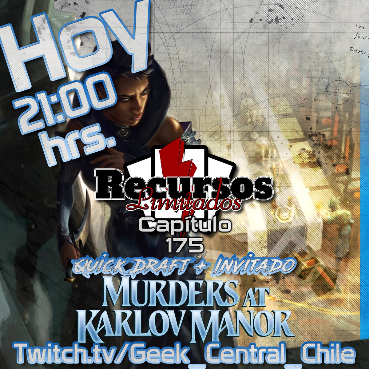GCentralChile's tweet photo. Hoy acompáñanos a descubrir como #Pickean los Bots jugando #QuickDraft #MTGKarlov junto a un Invitado amigo de la casa y conocido por muchos: TripleHCL
Ayúdanos a #Pickear #Armar #Jugar #Ganar el Evento y Gana Códigos #MTGArena
21.00 Chile #Twitch https://t.co/8bQgflgBha https://t.co/VQVJSAhFCA