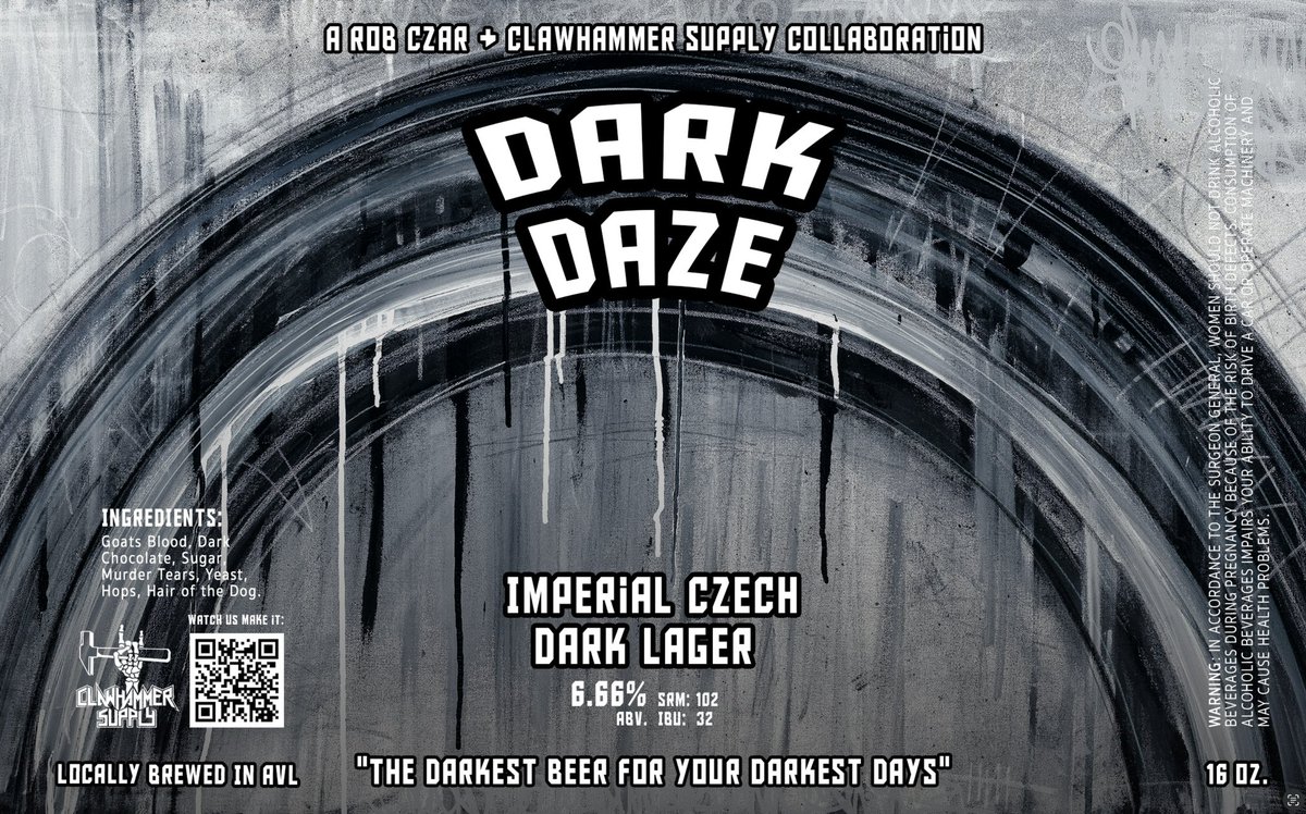 RobCzar (@robczar) on Twitter photo This week I created my first ever Beer Label for the “Darkest Beer In The World” along with my buddies over at the home brewing YouTube channel <a href="/ClawhammerSup/">Clawhammer Supply</a>
youtu.be/djFEClnXLvk?si… This week I created my first ever Beer Label for the “Darkest Beer In The World” along with my buddies over at the home brewing YouTube channel <a href="/ClawhammerSup/">Clawhammer Supply</a>
youtu.be/djFEClnXLvk?si…