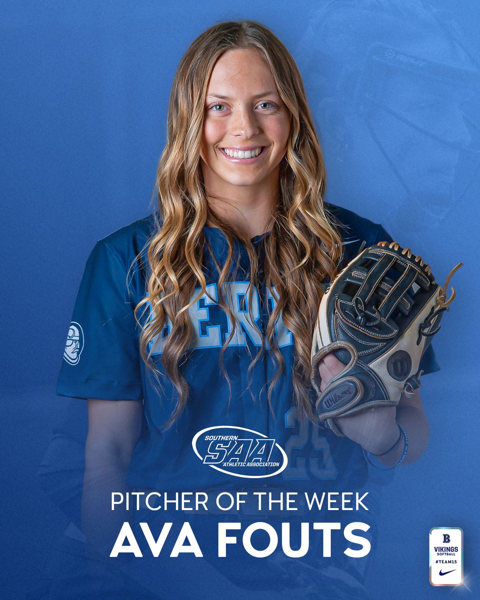 In her first week of her collegiate softball career, <a href="/AvaFouts/">Ava Fouts</a> is your <a href="/SAA_Sports/">SAA Sports</a> pitcher of the week! 

#WeAllRow #Team15