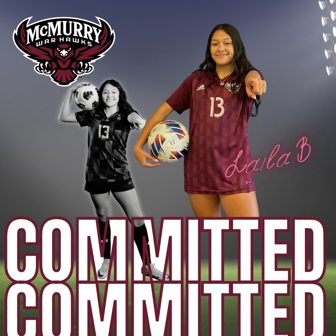First and foremost I’d like to thank God, my family, friends, and all of my past and future coaches for being there with me every step of the way in this decision process. With that being said I’m beyond blessed to say that I’ll be committing to @McMurryWSoccer @AbileneISDAthl1