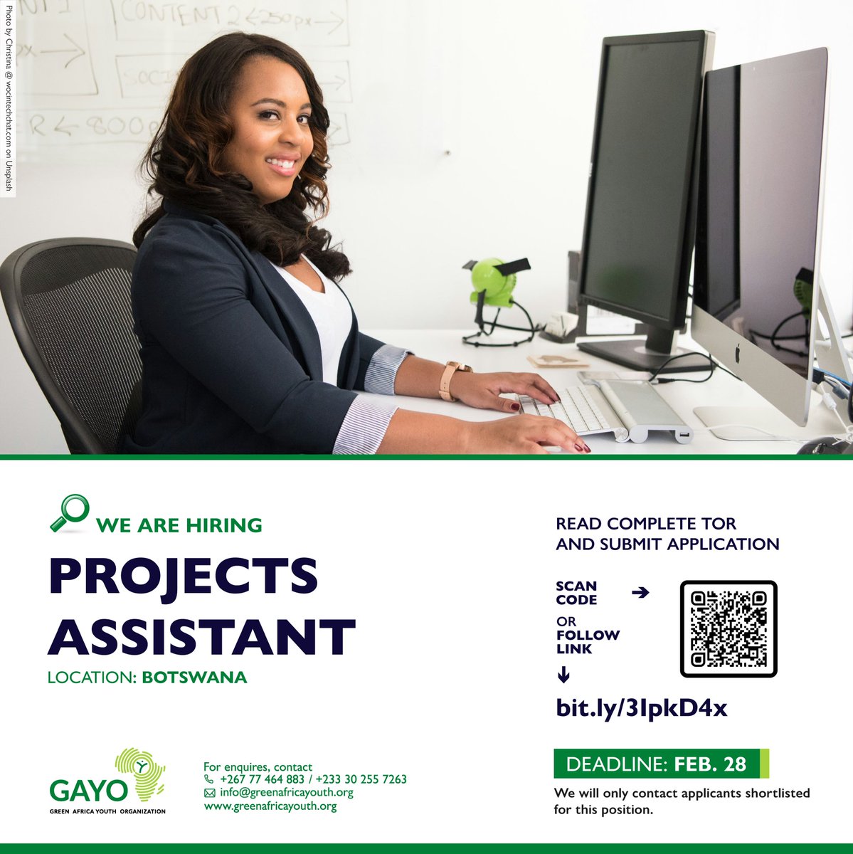 bbasejane2's tweet photo. 🌟 Attention youth of Botswana🇧🇼

Here's your chance to join our mission in tackling #climatechange head-on. Apply now and let's make a meaningful impact together: https://t.co/IYNgwAoGEH

Your passion and dedication are what we need! #ClimateAction 
#CircularEconomy 
#greenjobs https://t.co/k1q8nRZ0Ze