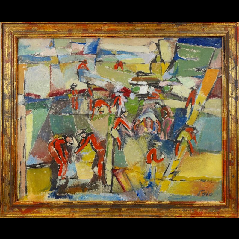 Artist Jehudith Sobel honed her craft at the prestigious Academy of Fine Art in Lodz. She made waves in Israel's art scene, exhibited globally, and influenced by Matisse and Braque. Collections include MoMA Lodz and the Pennsylvania Academy of Fine Arts.