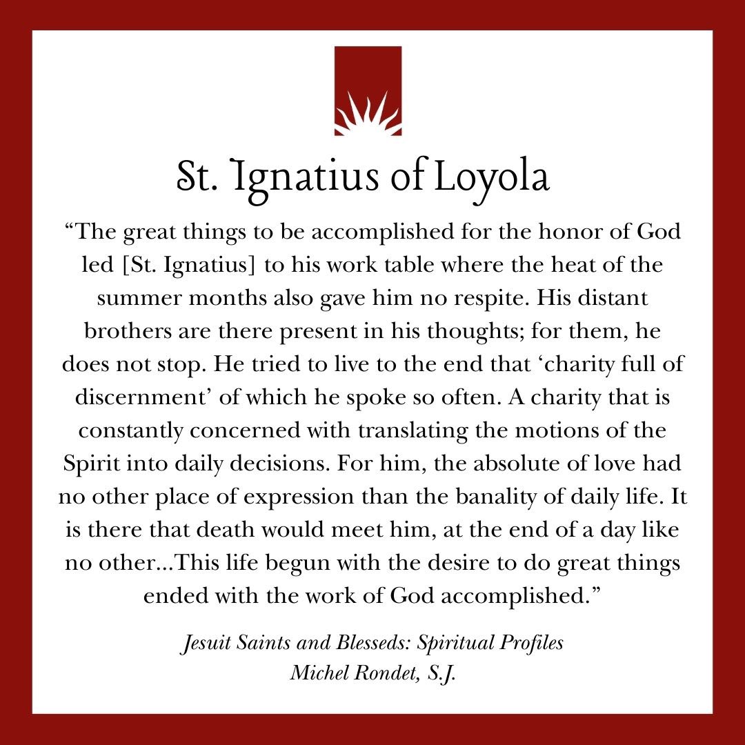 Travel through this lenten season with the words and prayers of the saints., such as Saint Ignatius of Loyola. If you would like to learn more, hit the link in the bio to read 'Jesuit Saints and Blesseds: Spiritual Profiles' by Fr. Michel Rondet, S.J.