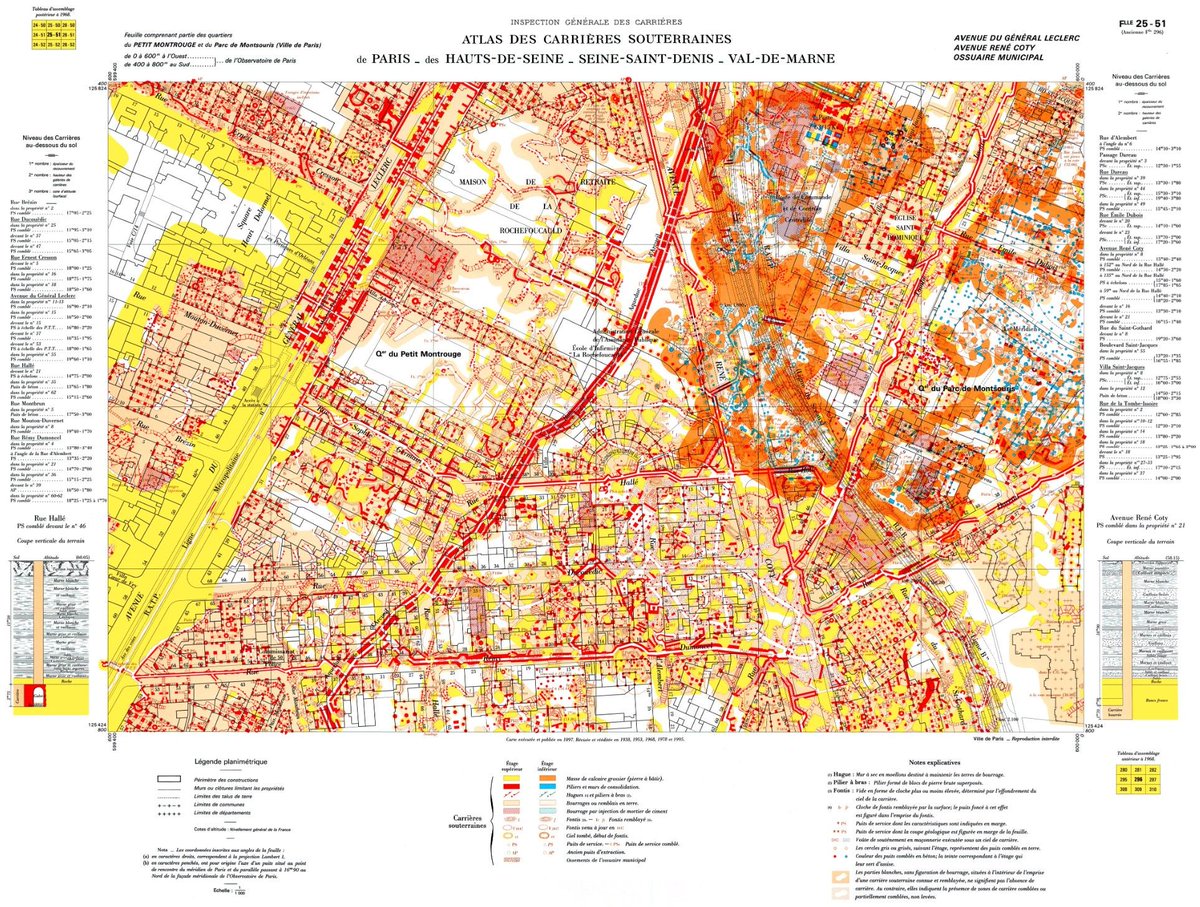 Interactive ArcGIS map of the mines with links to the l'Inspection Générale des Carrières maps: lnkd.in/eCd3p8N6 Fascinating how extensive these #subterranean levels are! @SpencerGuard @RichemondBarak @Stu_Lyle @MilGeoscience @JaysonGeroux @Urbanwardev @UrbanWarfareCtr