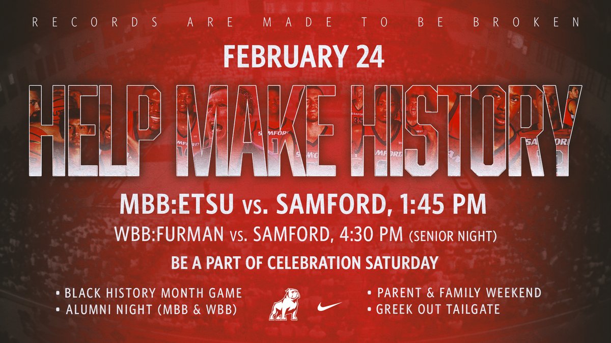 Help us make history on Celebration Saturday 🏀 📰 bit.ly/3OLfozu #AllForSAMford