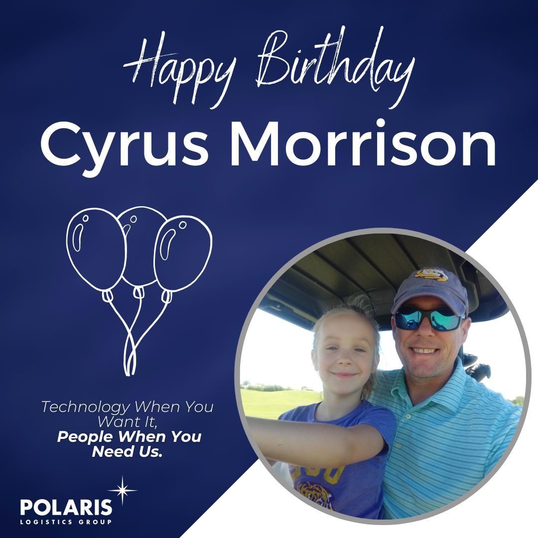 Polaris_LG's tweet image. Happy Birthday Cyrus Morrison! Leave an emoji or comment to help us celebrate!
.
.
.
#employeeappreciation #3PL #logitics #SupplyChain