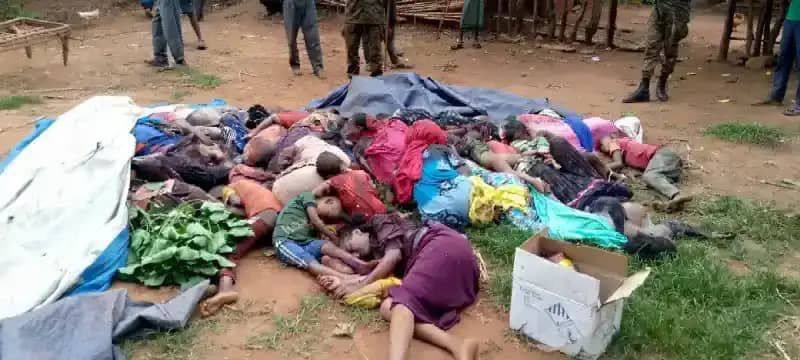SelassieI24's tweet photo. #Drone_Attacks🚫

More than 70 innocent #Amharas have been massacred today by a drone attack of @AbiyAhmedAli in #Showa province.

A number of children,elderly, disabled people,were returning from a church service in #Shawa #Gauna Kebele, &amp; are brutally murdered by drone strikes! https://t.co/u90COtITWE