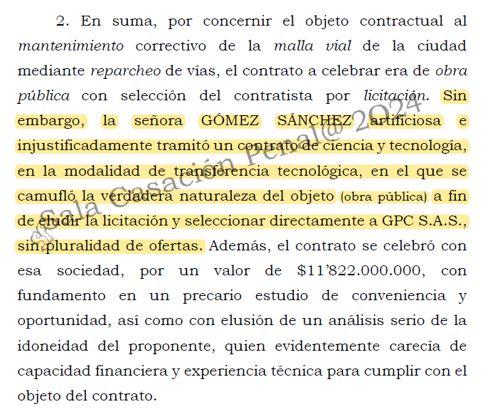 contrataenlinea's tweet photo. 📑Corte Suprema de Justicia RATIFICA CONDENA/Caso: MÁQUINA TAPAHUECOS. De forma artificiosa e injustificada se tramitó CONTRATO DE CIENCIA Y TECNOLOGÍA (transferencia  tecnológica) camuflando la verdadera naturaleza del objeto (OBRA PÚBLICA) https://t.co/wcOmgGmBsl https://t.co/jnit4E1gGc
