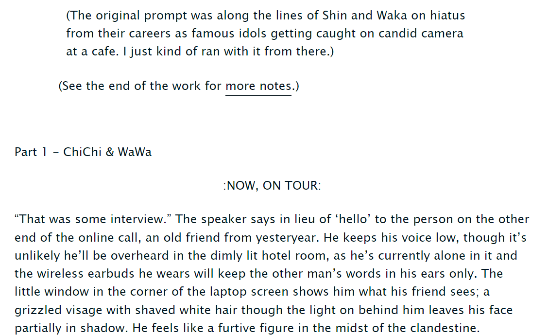 Okay! It's up! 

Stages

archiveofourown.org/works/53926654